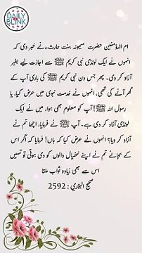 Daily Hadees | Hadees Sharif | Sahih Bukhari 2592 || Daily Blink #shorts #viral #sahihbukhari