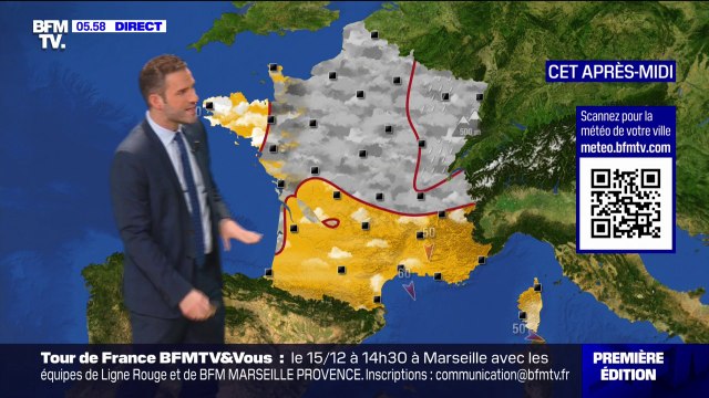 Un ciel nuageux sur la moitié nord, des températures stationnaires partout en France...la météo de ce mercredi