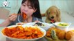 ASMR MUKBANG | Spicy Tteokbokki, Hotdog, Tuna mayonnaise rice, Various Fries, Steamed Eggs