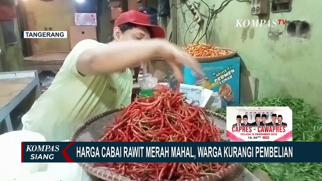 Harga Cabai Rawit Merah di Pasar Tradisional Tangerang Mahal, Warga Kurangi Pembelian