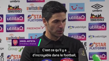 15e j. - Arteta : "C'est ce qu'il y a d'incroyable dans le football"