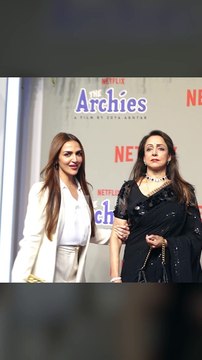 Dream Girl Hema Malini & Esha Deol Arrive For The Archies Premiere #hemamalini #thearchies
