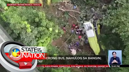 Pampasaherong bus, nahulog sa bangin; 28 patay | SONA