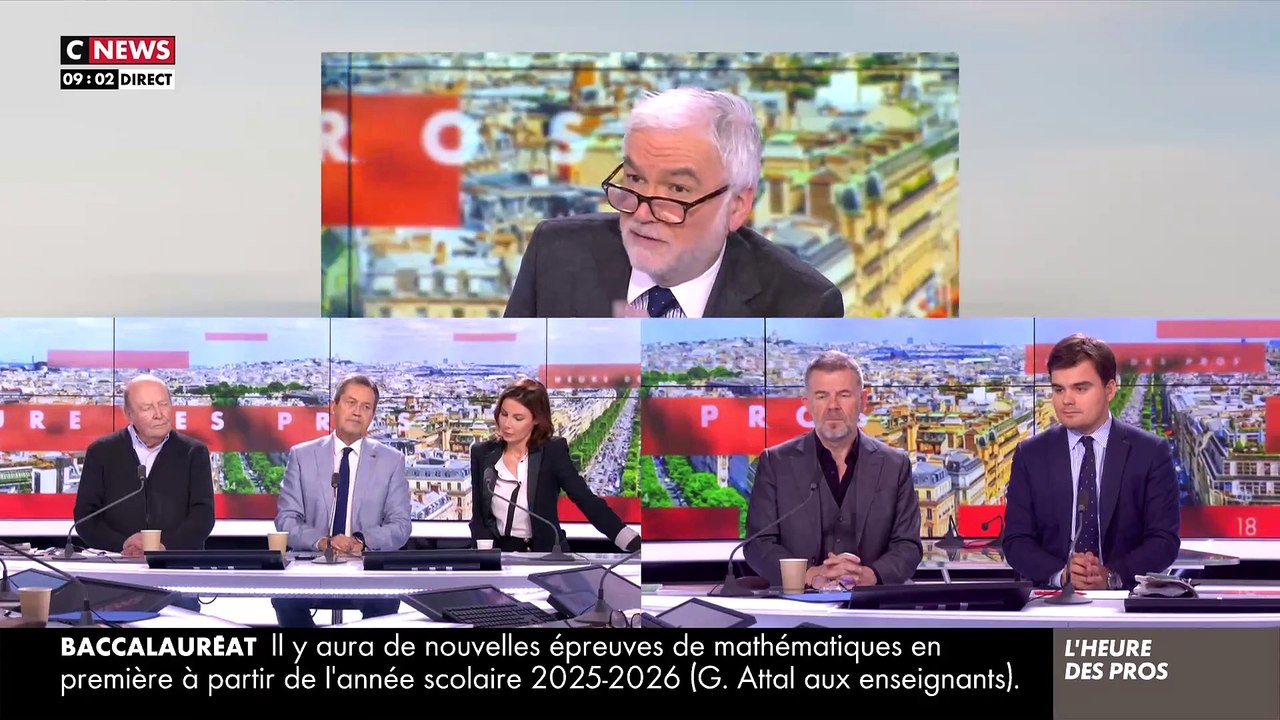 Pascal Praud dénonce, ce matin, les attaques "commandées" par BFM TV de son chroniqueur Pablo Pillaud-Vivien et accuse Quotidien "de lui accrocher une cible dans le dos" - Regardez
