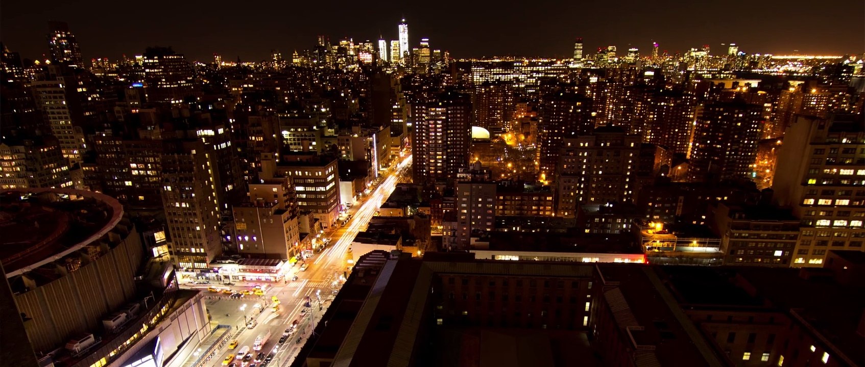 Time lapse of New York City from skyscraper.