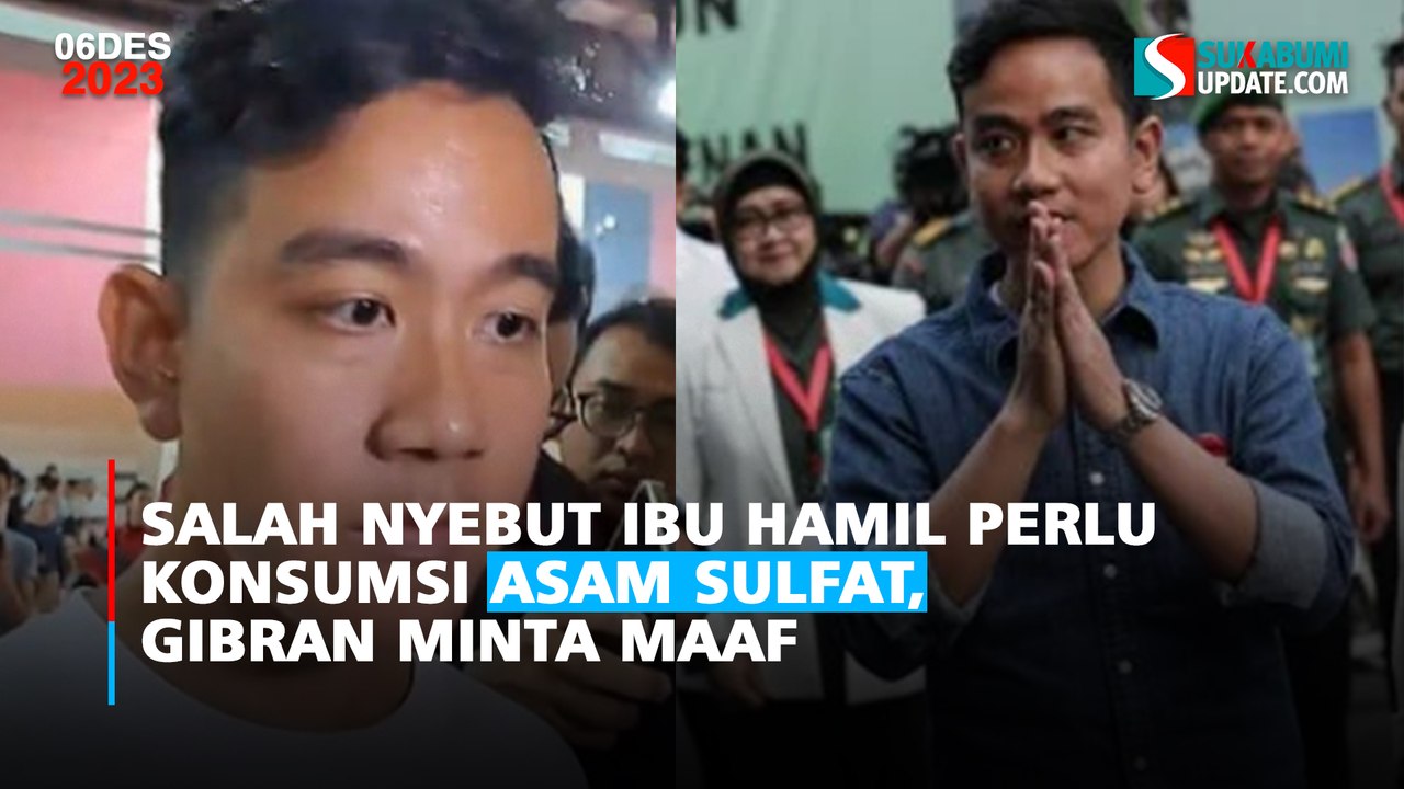Gibran Bilang Ibu Hamil Perlu Konsumsi 'Asam Sulfat', Berakhir Minta Maaf
