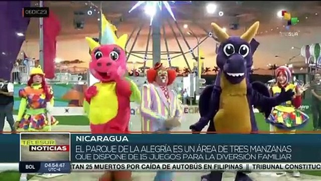 Familias nicaragüenses disfrutan del Parque de la Alegría