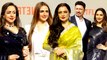 Amitabh Bachchan के नाती को आशीर्वाद देने पहुंची Rekha, Hema और Madhuri Dixit