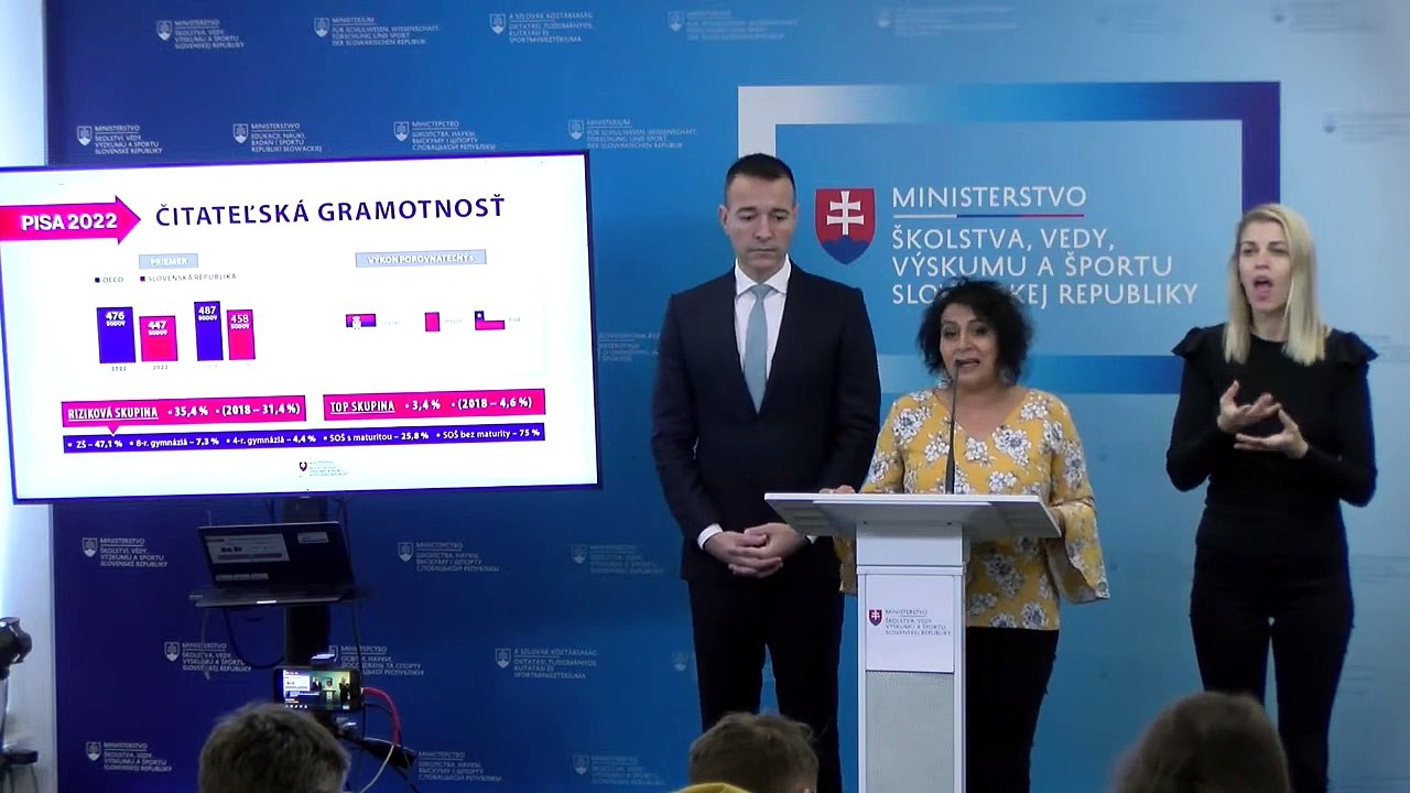 ZÁZNAM: T. Drucker_ Výsledky slovenských žiakov v meraní PISA 2022 sú tragické