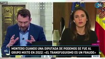 Montero cuando una diputada de Podemos se fue al Grupo Mixto en 2022: «El transfuguismo es un fraude»