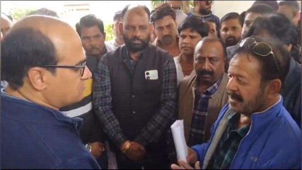 दमोह: करणी सेना के राष्ट्रीय अध्यक्ष की निर्मम हत्या के खिलाफ प्रदर्शन