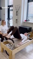 Shandy aulia do some pilates with new trainer