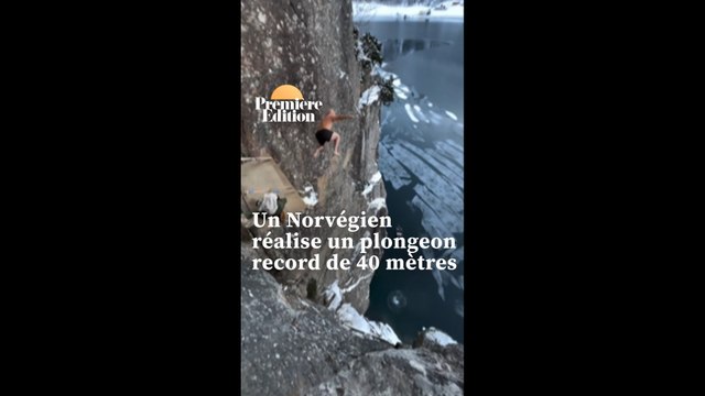 Le plongeon de la mort : un Norvégien saute de 40 mètres dans l'eau glacée et s'offre un record