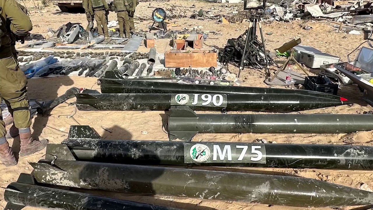 L'impressionnant dépôt d'armes découvert par les forces israéliennes à Gaza