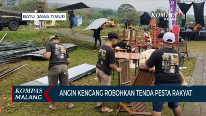 Angin Kencang di Kota Batu Robohkan Tenda Pesta Rakyat