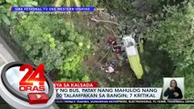 17 sakay ng bus, patay nang mahulog sa halos 100 talampakang bangin; 7 kritikal | 24 Oras