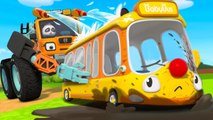 Monster Bus Checkup Song _ Wheels on the Bus _ Monster Truck _ Kids Songs _ BabyBus