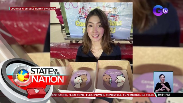 Babaeng bar passer, nakatanggap ng congratulatory cake mula sa nobyo; may backup cake din sakaling 'di siya pumasa | SONA