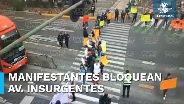 Bloquean manifestantes Av. Insurgentes y afectan servicio de Metrobús Línea 1