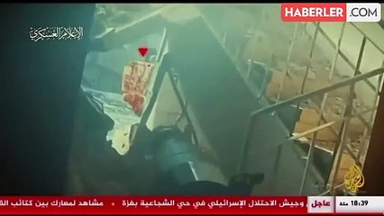 Kassam savaşçıları Gazze'deki bir İsrail tankını imha etti