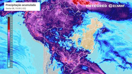Chuva aumenta sobre o Sudeste nos próximos dias
