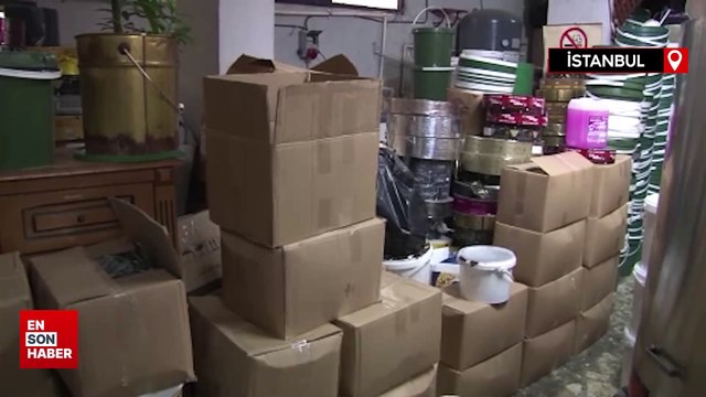 Küçükçekmece'de manav süsü verilmiş kaçak ilaç deposuna baskın