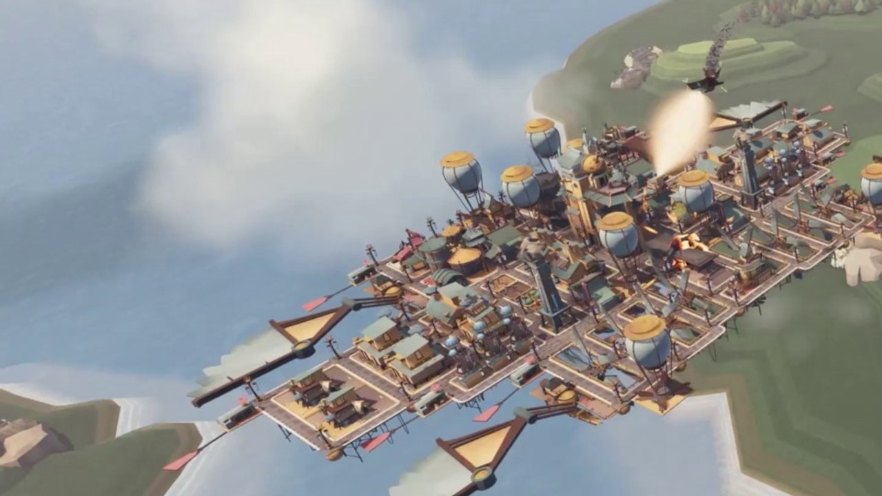 Im Aufbauspiel Airborne Empire baut ihr eure Stadt im Himmel, so sieht das Gameplay aus