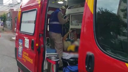 Mulher fica ferida em acidente na Rua Minas Gerais