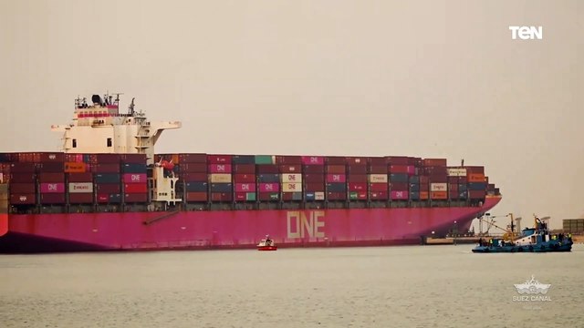 السفينة ONE ORPHEUS تستأنف عبورها للقناة مرة أخرى وحركة الملاحة بالقناة منتظمة