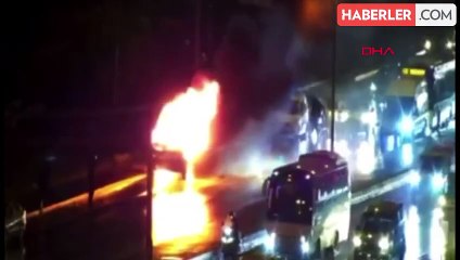 Avcılar'da minibüste çıkan yangın büyük hasara yol açtı