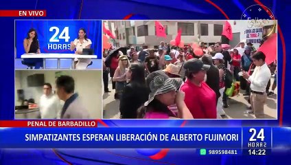 Ate: simpatizantes de Fujimori se congregan en Penal de Barbadillo a la espera de su liberación