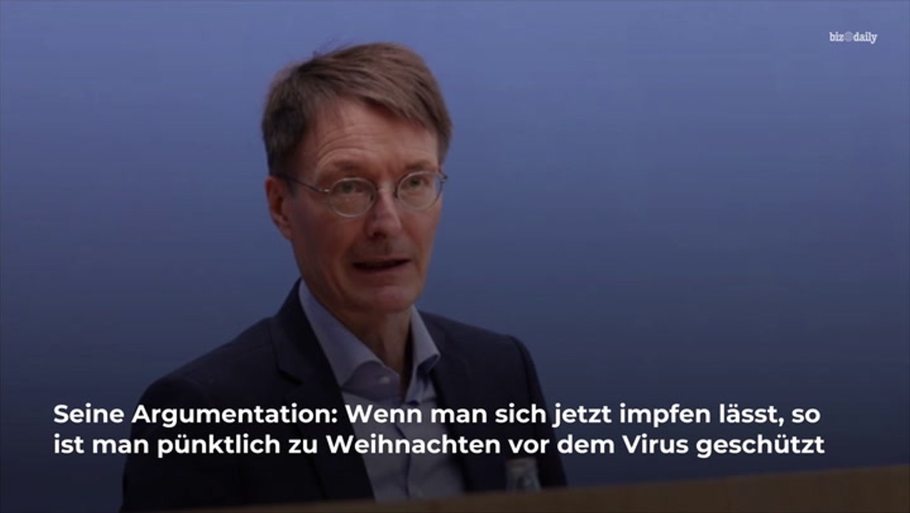 Corona: Gesundheitsminister ruft zu Impfungen vor Weihnachten auf