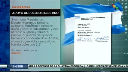 Desde Nicaragua apoyo al pueblo palestino