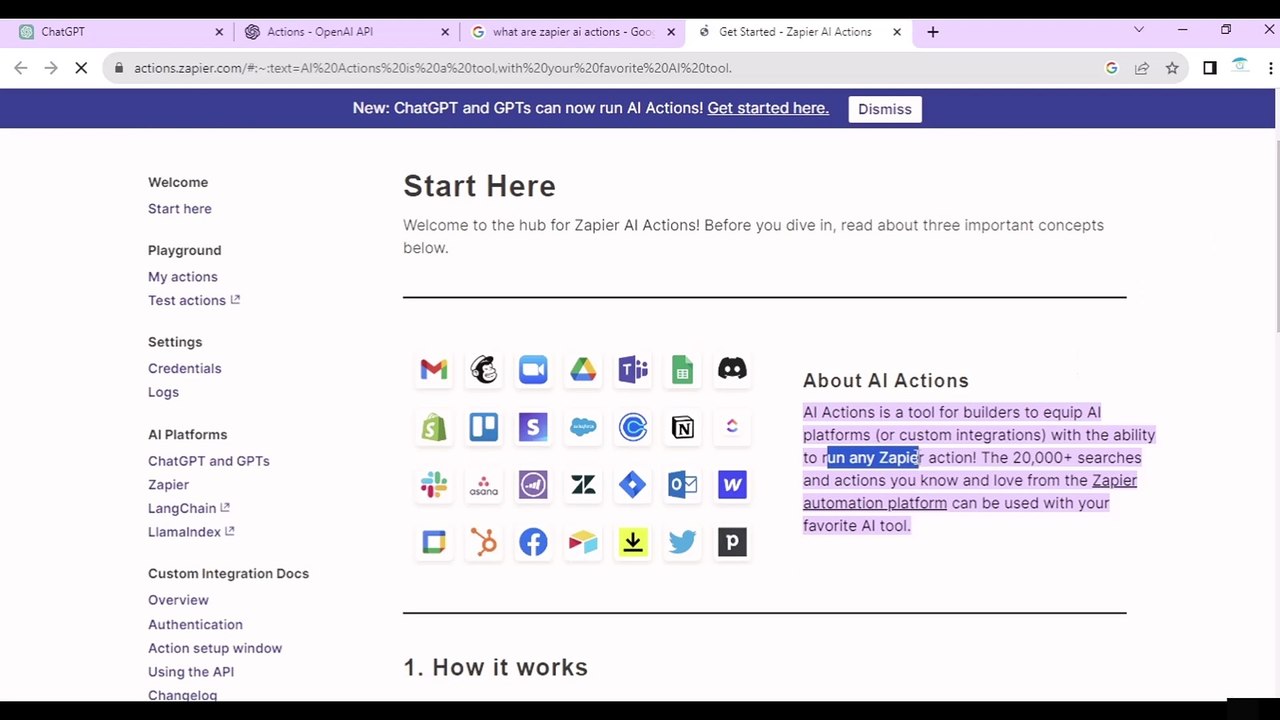 GPT Builder Actions Zapier AI Actions