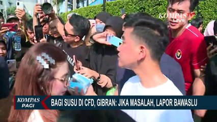 Download Video: Bagi-Bagi Susu di CFD Dipermasalahkan, Gibran: Silahkan Lapor Bawaslu