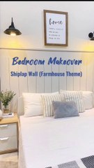 Bedroom Makeover-Shiplap Wall (Tema Farmhouse)