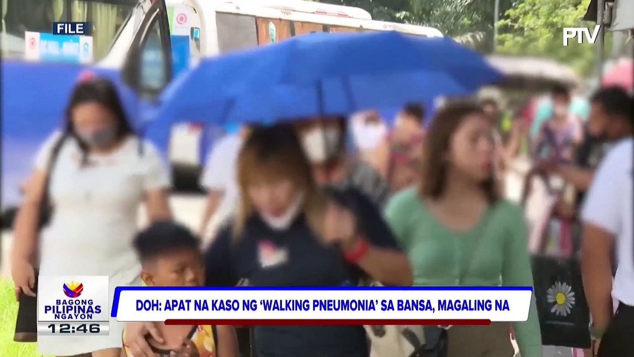 DOH: Apat na kaso ng 'walking pneumonia' sa bansa, nakarekober na
