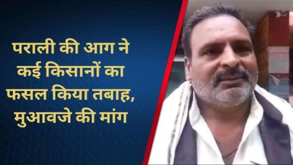 चंदौली: पराली जलाते समय हुआ बड़ा हादसा, किसानों की कई एकड़ फसल जलकर हुई राख