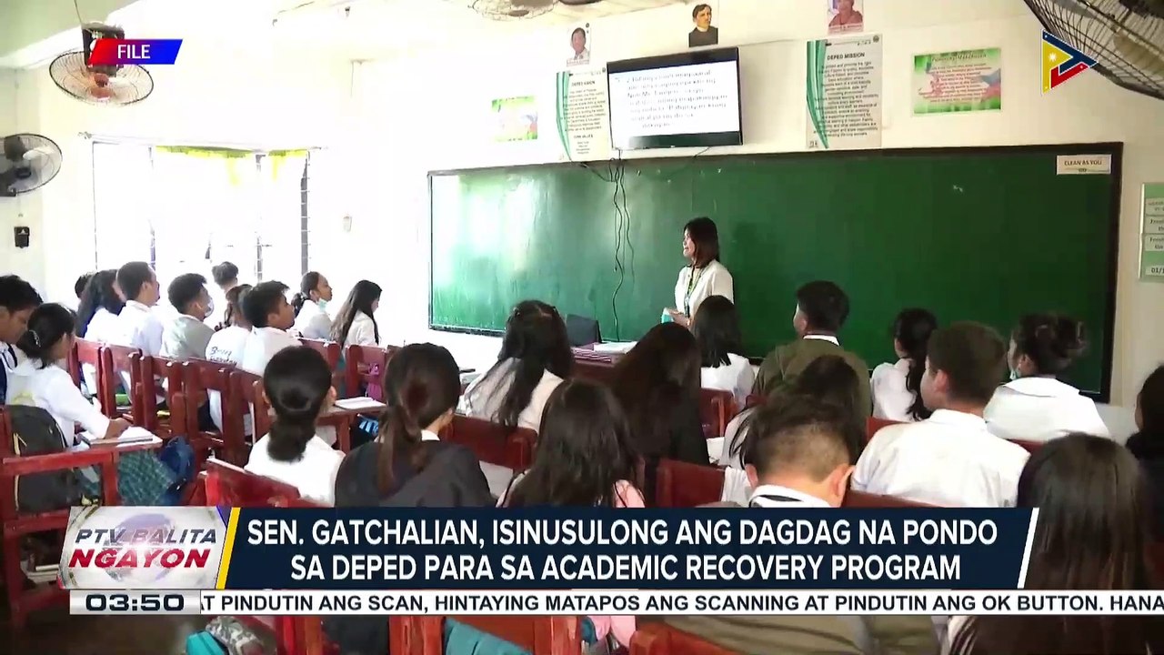 Sen. Gatchalian, isinusulong ang dagdag na pondo sa DepEd para sa academic recovery program