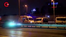 Okmeydanı'nda metrobüs durağa çarptı: 1 yaralı