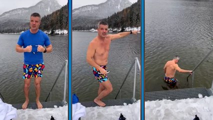 Sadettin Saran, Soğuk Havada Buz Gölüne Girdi ❄️