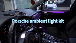 Car Lighting System 64 Colors Interior Atmosphere Light Ambient Light For Porsche Macan 2021-2023