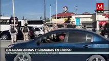 Decomiso de armas y granadas en Cereso 3 de Ciudad Juárez