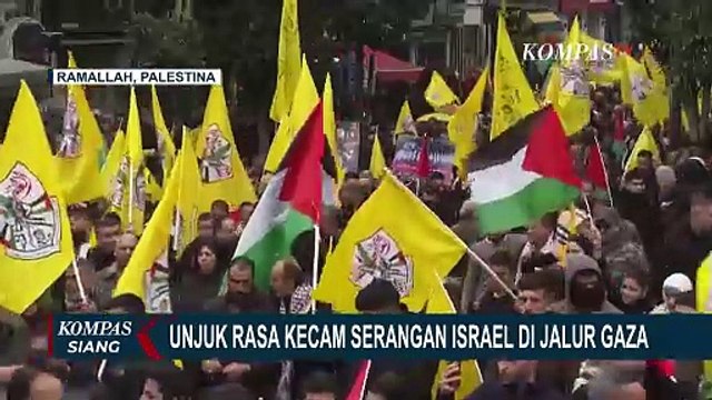 Demo Warga Palestina yang Kecam Serangan Israel di Jalur Gaza