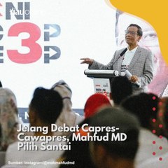Jelang Debat Capres-Cawapres, Mahfud MD Pilih Santai