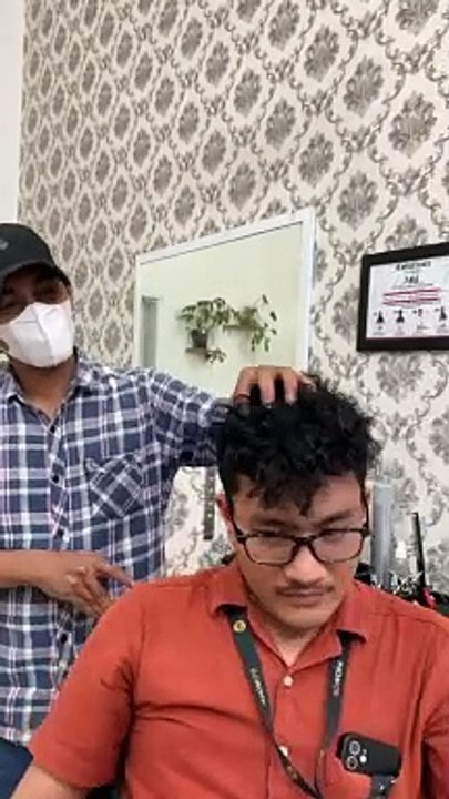 Curly hairstyle