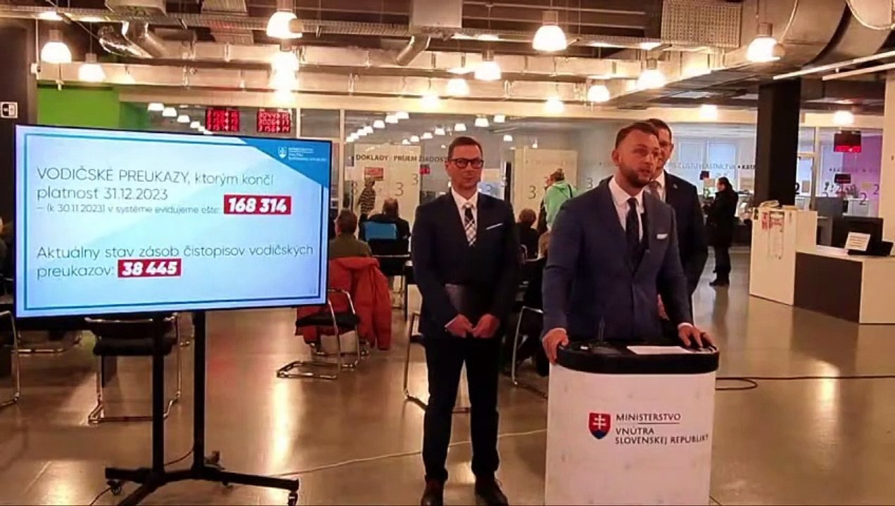 Tk ministerstva vnútra SR - končiace vodičské preukazy.
