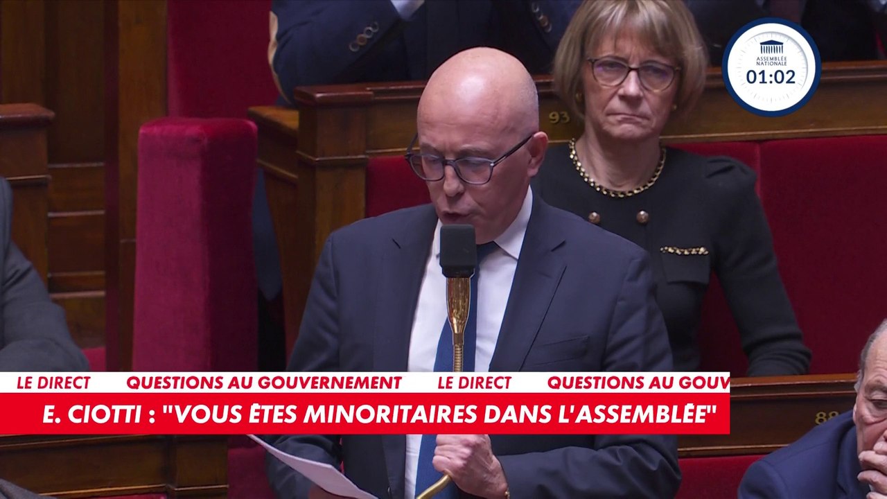 Eric Ciotti : «Vous êtes minoritaires dans cette Assemblée»