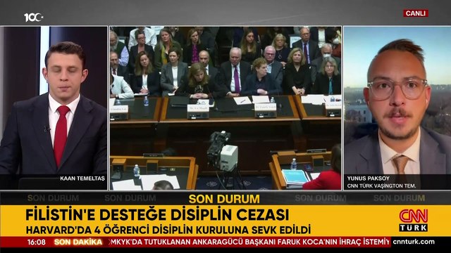 Filistin'e desteğe disiplin cezası! Detayları CNN TÜRK Washington Temsilcisi Yunus Paksoy anlattı