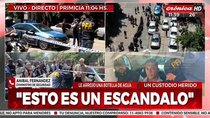 Aníbal Fernández habló con Crónica HD, tras la detención del agresor Milei: "Esto es un escándalo"